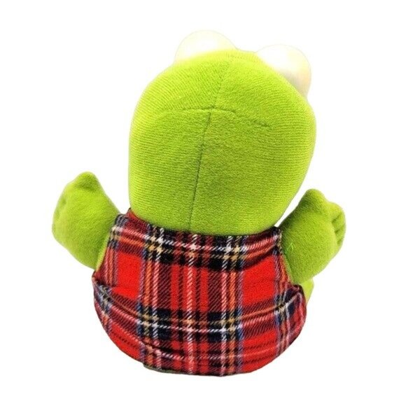 VTG Muppet Babies Kermit Plush Green 8" Red Plaid Vest 1987 Henson Associates - Picture 4 of 9